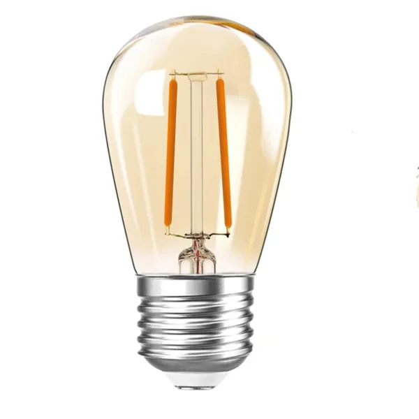 LED лампа FILAMENT 2W S14 E27 2500K позолочене скло