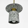 Підвісний сірий бетонний світильник TERRAZZO CYLINDER MJ 162-200 BK