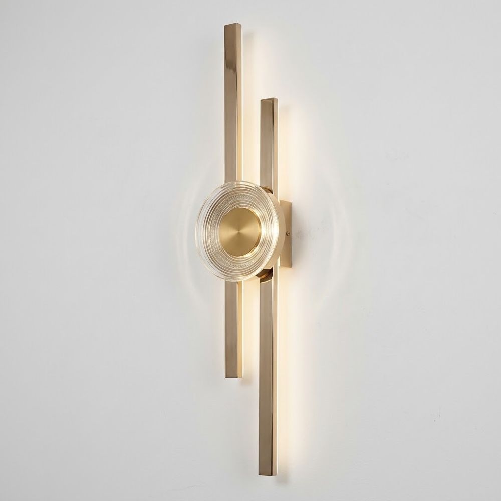 LED настінне світлодіодне бра золото 9022G 23W Ø 60*12 см