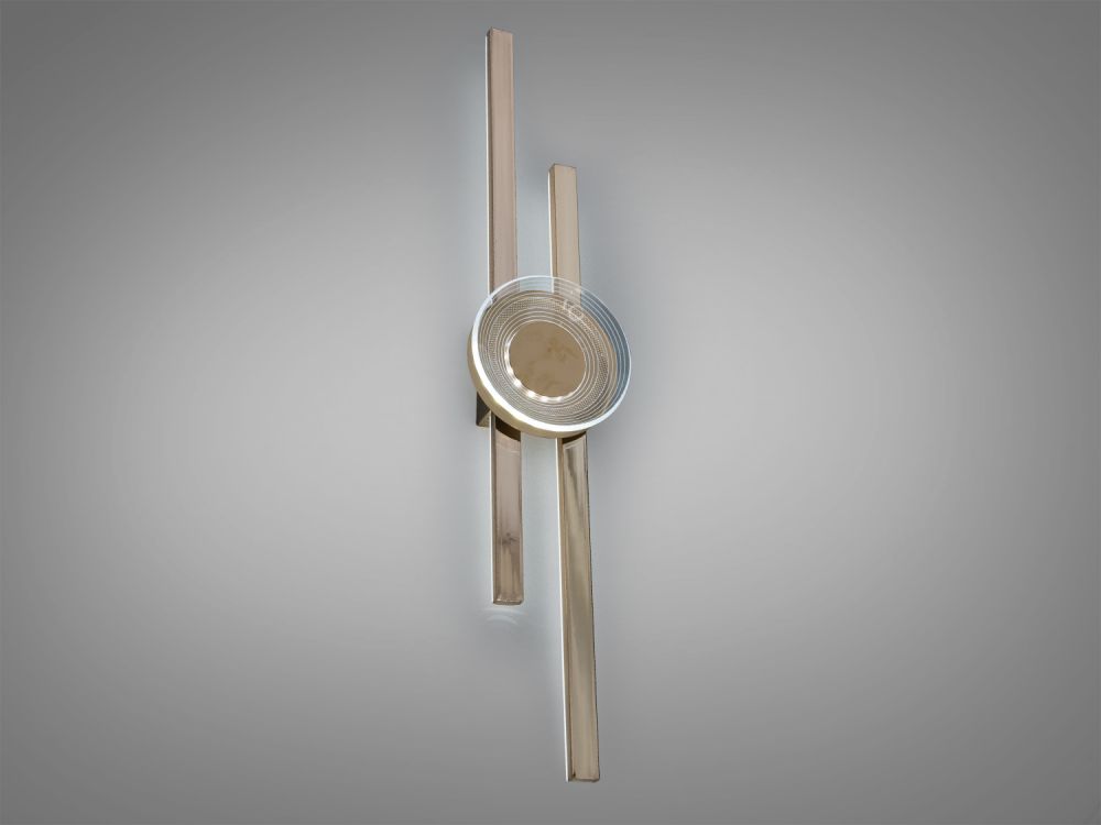 LED настінне світлодіодне бра золото 9022G 23W Ø 60*12 см