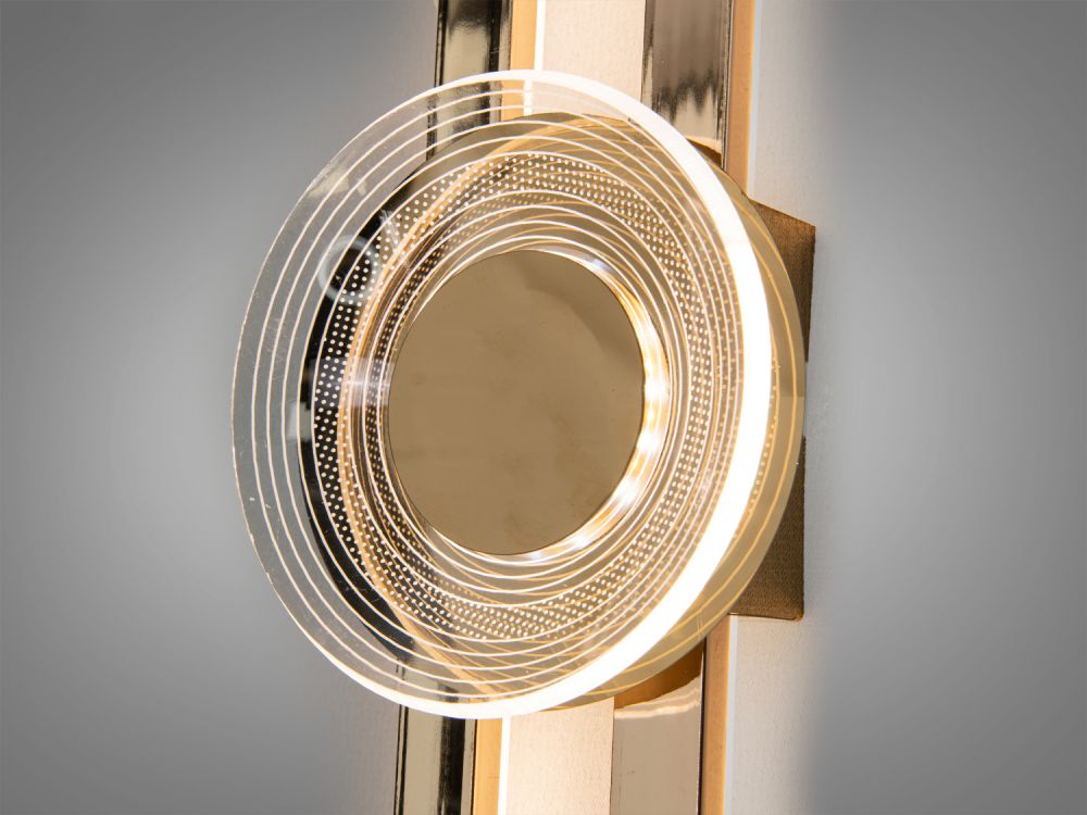 LED настінне світлодіодне бра золото 9022G 23W Ø 60*12 см