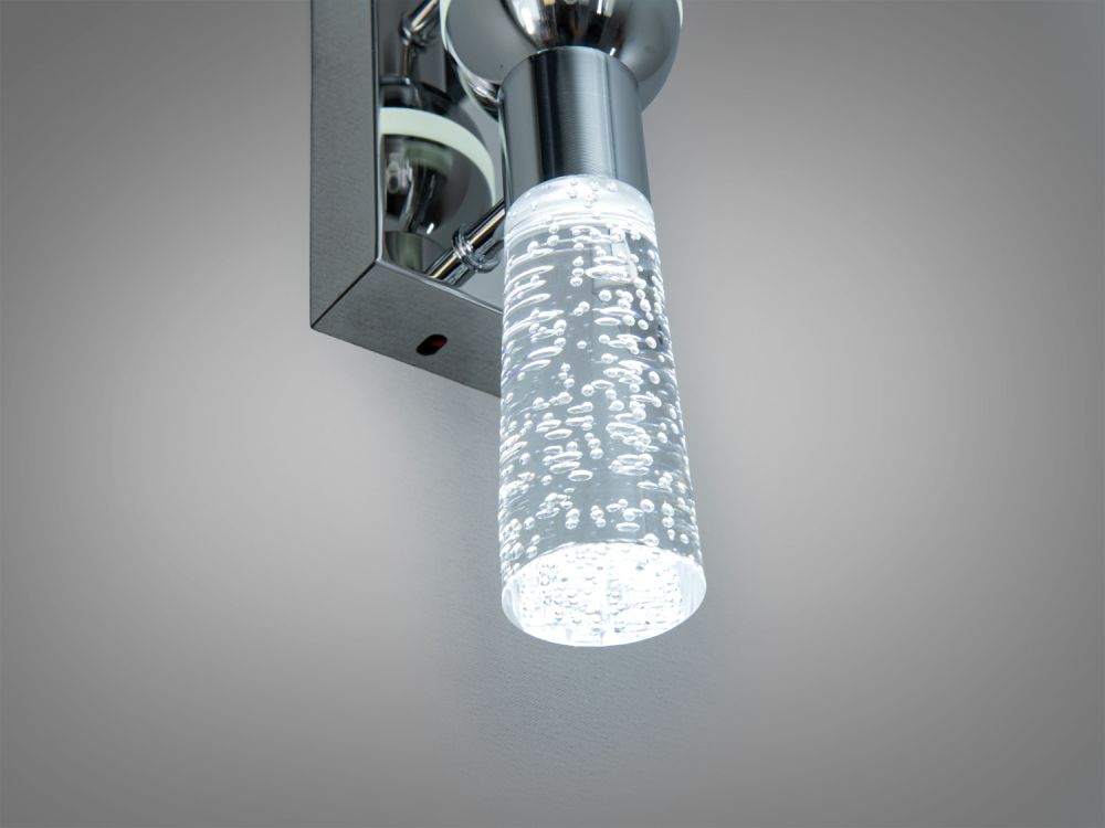 LED настінне світлодіодне бра хром 9077HR 5 W Ø 33.5*6 см