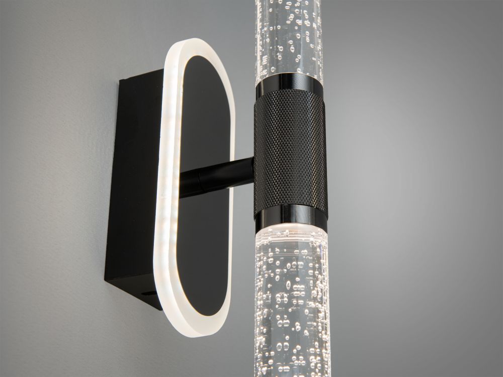 LED настінне світлодіодне бра чорний хром B1997BHR 8 W Ø 37*3.5 см