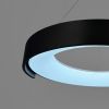 Підвісна LED-люстра у чорному корпусі на три режими Ø62 см 1906P-620 BK