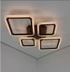 Люстра світлодіодна з пультом OVAL 80W 4S чорна