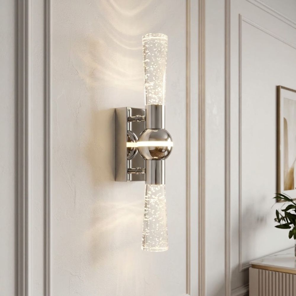 LED настінне світлодіодне бра хром 9077HR 5 W Ø 33.5*6 см
