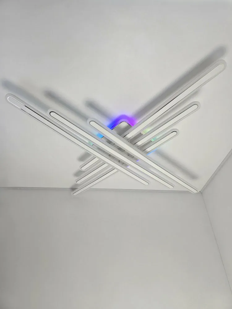 Світильник з пультом LED AXIS CROSS RGB 210W 6L WHITE/CHROME Ø 120 см