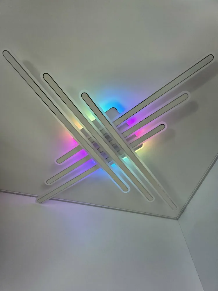 Світильник з пультом LED AXIS CROSS RGB 210W 6L WHITE/CHROME Ø 120 см
