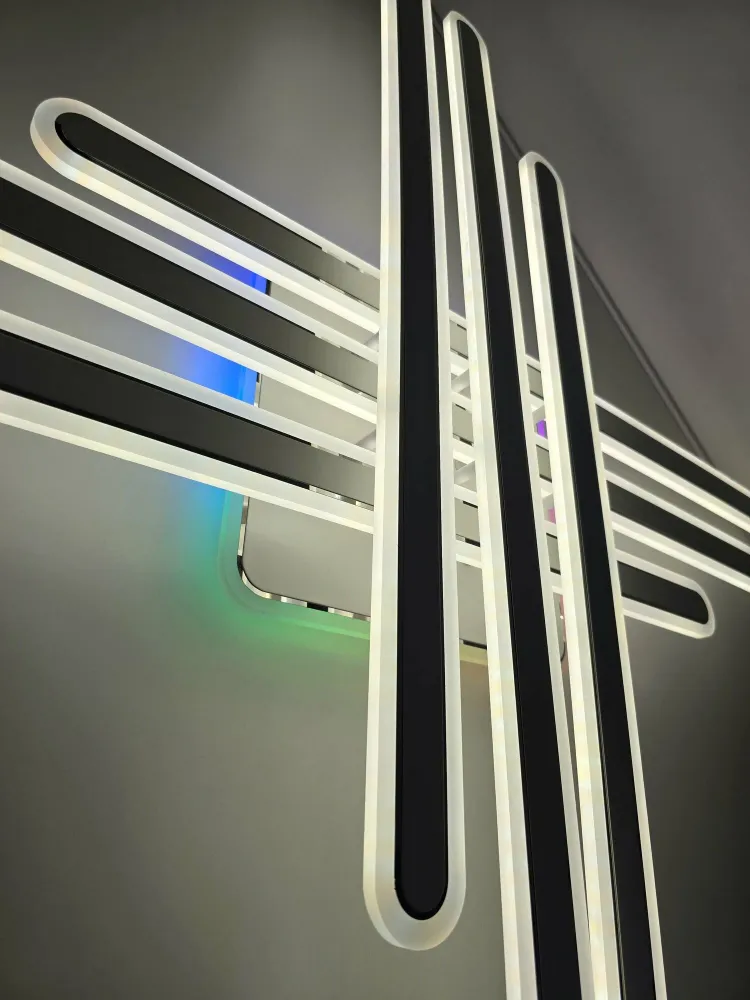 Світильник з пультом LED AXIS CROSS RGB 210W 6L WHITE/CHROME Ø 120 см