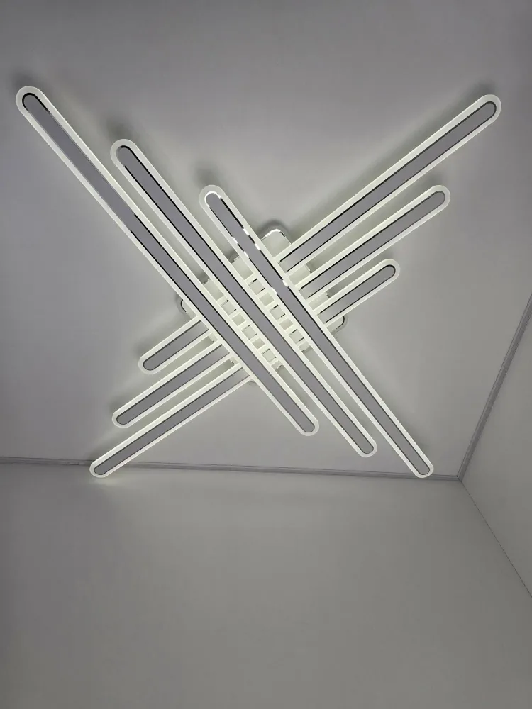 Світильник з пультом LED AXIS CROSS RGB 210W 6L WHITE/CHROME Ø 120 см