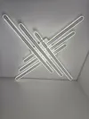 Світильник з пультом LED AXIS CROSS RGB 210W 6L WHITE/CHROME Ø 120 см