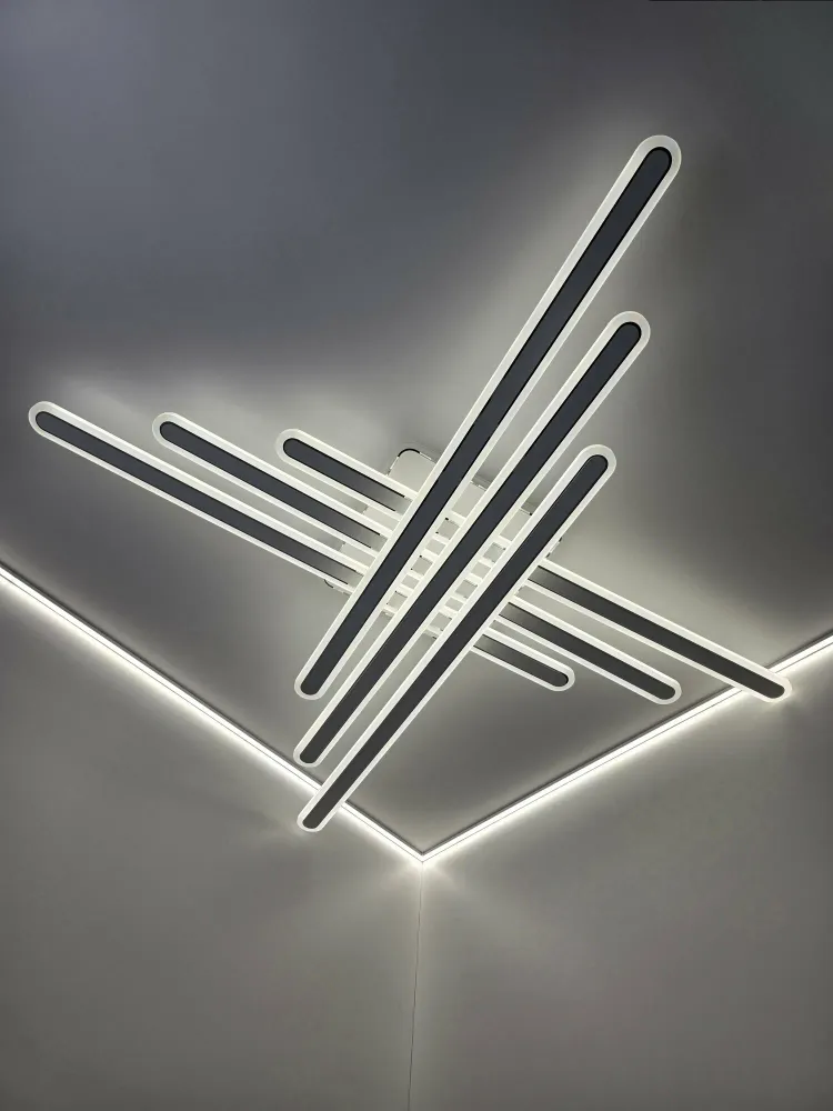 Світильник з пультом LED AXIS CROSS RGB 210W 6L WHITE/CHROME Ø 120 см