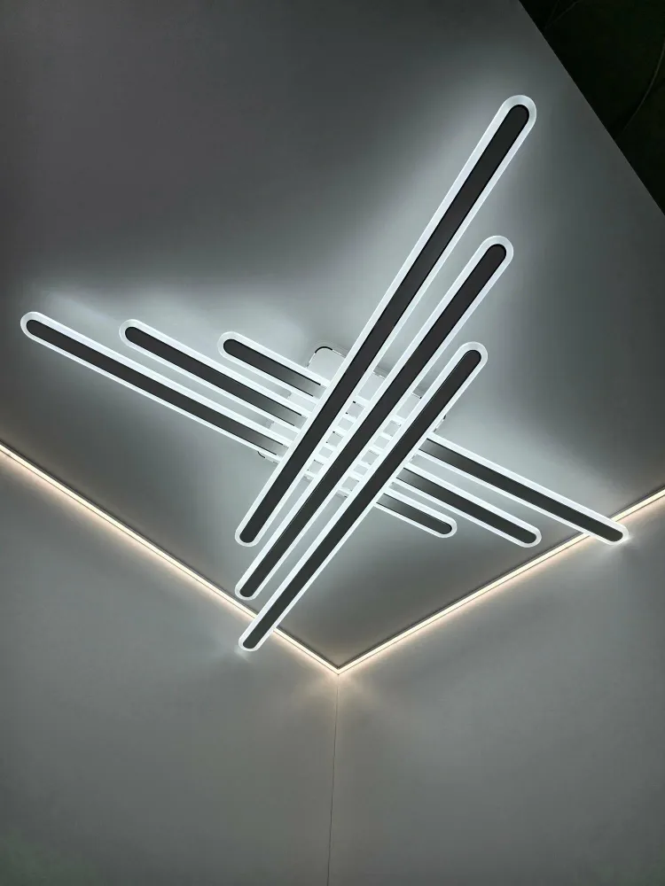 Світильник з пультом LED AXIS CROSS RGB 210W 6L WHITE/CHROME Ø 120 см