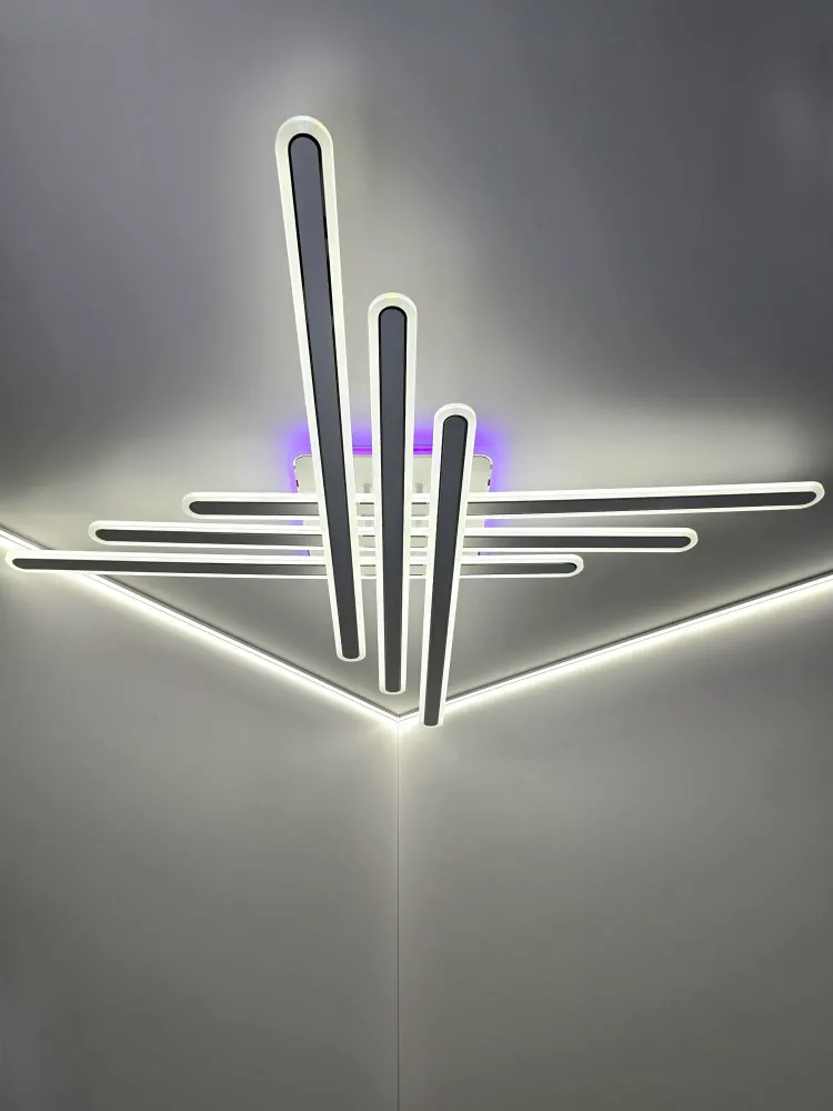 Світильник з пультом LED AXIS CROSS RGB 210W 6L WHITE/CHROME Ø 120 см