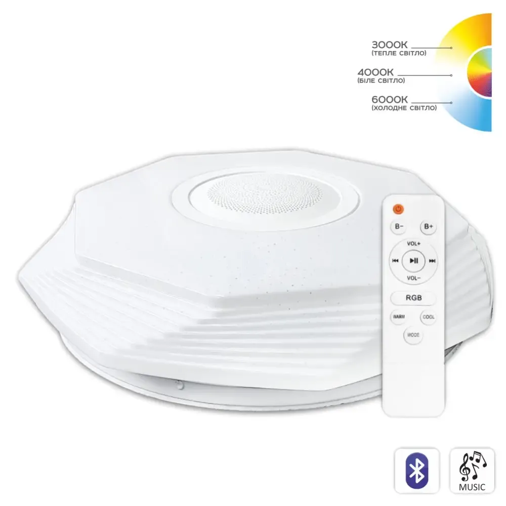 Музичний світильник SMART SML-R46-55-M-RGB 3000-6000K 55Вт