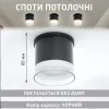 Накладний світильник YASNIST під лампу GX53 чорний